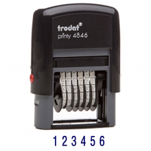 卓达（trodat）4846 可调式号码机/数字章回墨印回墨章 6位 字高4mm 蓝色