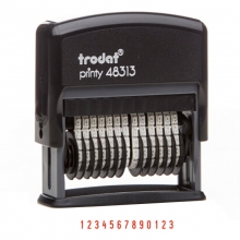 卓达（trodat）48313 可调式号码机/数字章回墨印回墨章 13位 字高3.8mm 红色