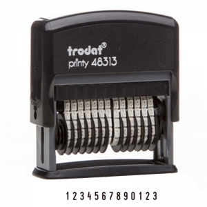 卓达（trodat）48313 可调式号码机/数字章回墨印回墨章 13位 字高3.8mm 黑色