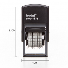 卓达（trodat）4836 可调式号码机/数字章回墨印回墨章 6位 字高3.8mm 红色