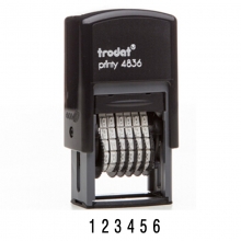 卓达（trodat）4836 可调式号码机/数字章回墨印回墨章 6位 字高3.8mm 黑色
