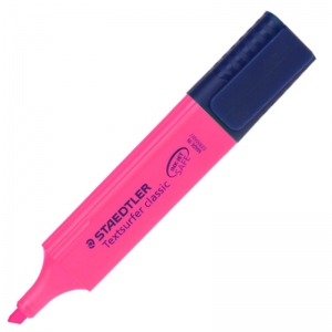 施德楼（STAEDTLER）364-23 隐形喷墨荧光笔彩色重点标记笔 1-5mm 玫红色