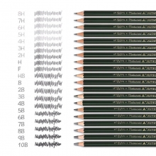 三菱（Uni）9800 8H高级绘图铅笔/素描铅笔/美术绘图木头铅笔 12支装