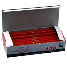 中华（GHUNG HWA）120 HB 全红双头铅笔/红色铅芯/彩色铅笔/特种铅笔 50支装