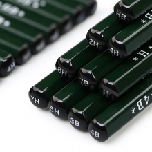 三菱（Uni）9800 9B高级绘图铅笔/素描铅笔/美术绘图木头铅笔 12支装