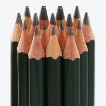 三菱（Uni）9800 9B高级绘图铅笔/素描铅笔/美术绘图木头铅笔 12支装