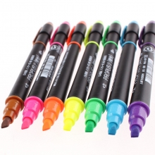 三菱（UNI）PUS-101T 双头荧光笔/标记笔/彩色绘画记号笔 绿色