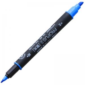 三菱（UNI）PUS-101T 双头荧光笔/标记笔/彩色绘画记号笔 蓝色