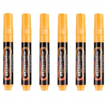 宝克（BAOKE）MP4901 可擦荧光笔/LDE电子屏荧光板笔/标记笔/广告彩绘笔（圆头）6支/盒 橙色