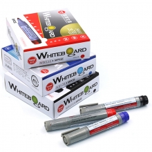 东洋（TOYO）WB-520 可加墨白板笔可擦易擦水性笔 2mm 红色 12支装