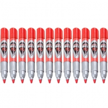 宝克（BAOKE）MP392 大容量水性可擦白板笔（可加墨水） 红色 12支装