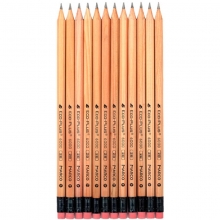 马可（MARCO）6000E 原木书写铅笔/素描绘图铅笔 12支盒装 2B 带橡皮头