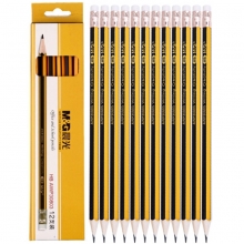晨光（M&G）AWP30803 六角木杆铅笔/黄黑抽条考试HB铅笔 24支/盒