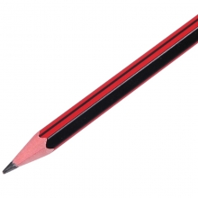 晨光（M&G）AWP30804 六角木杆2B铅笔/红黑抽条考试铅笔(带橡皮) 10支/盒