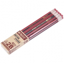 晨光（M&G）AWP30804 六角木杆2B铅笔/红黑抽条考试铅笔(带橡皮) 10支/盒