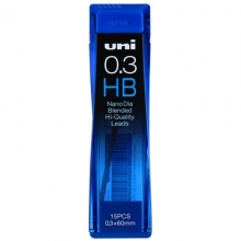 三菱（UNI）202ND 纳米自动铅芯不易断HB活动铅笔芯 0.3mm HB 15支/片
